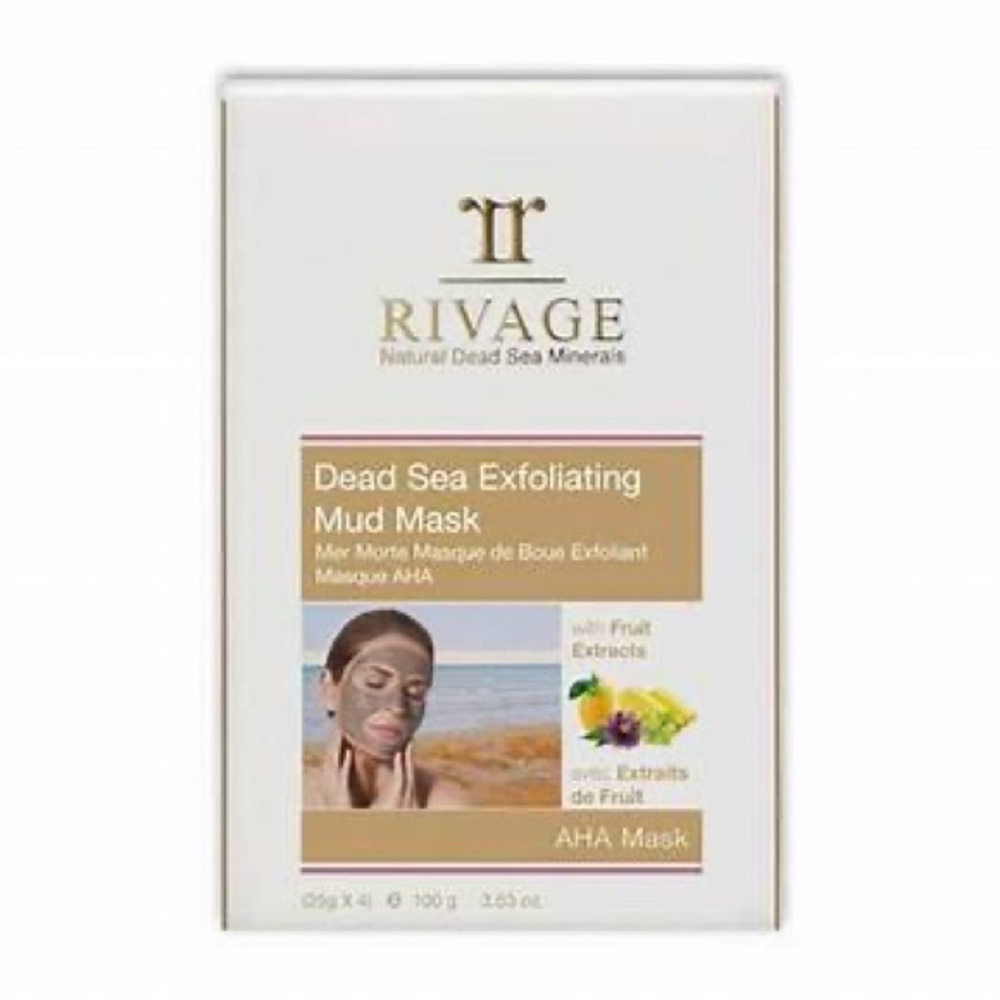 🆕 Rivage 4Pcs Egypt Dead Sea Replenishing Mud Mask - Brown
